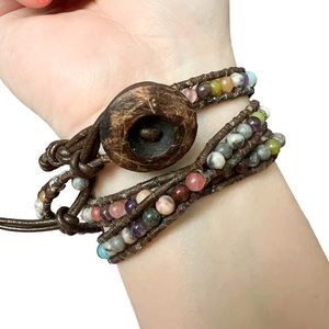 Beaded Cord Wrap Bracelet